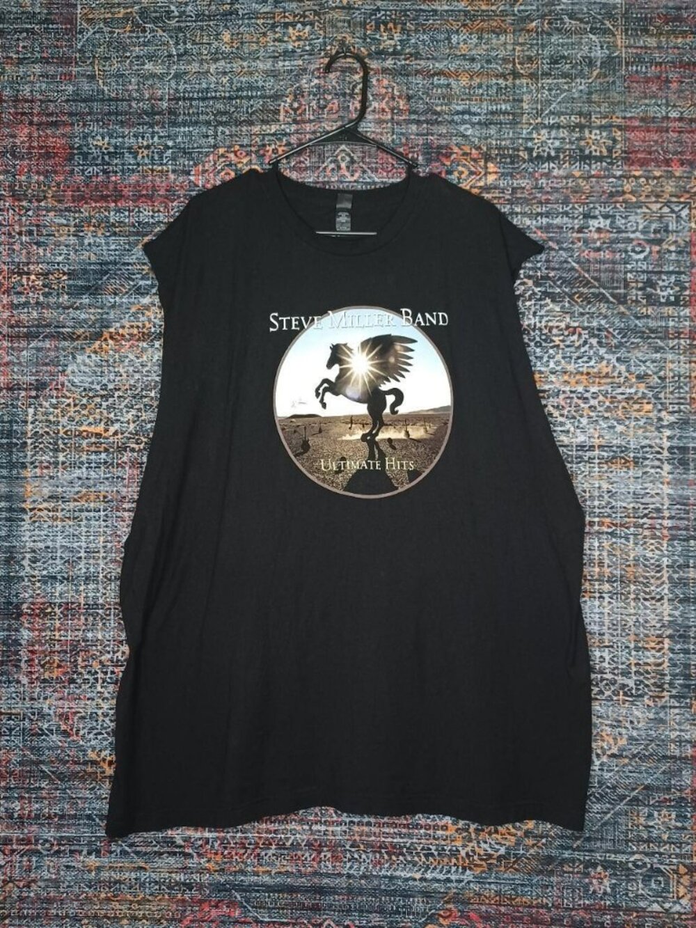 Vtg Y2K Tultex mens black Steve Miller Ultimate Hits tour sleeveless tee 3XL